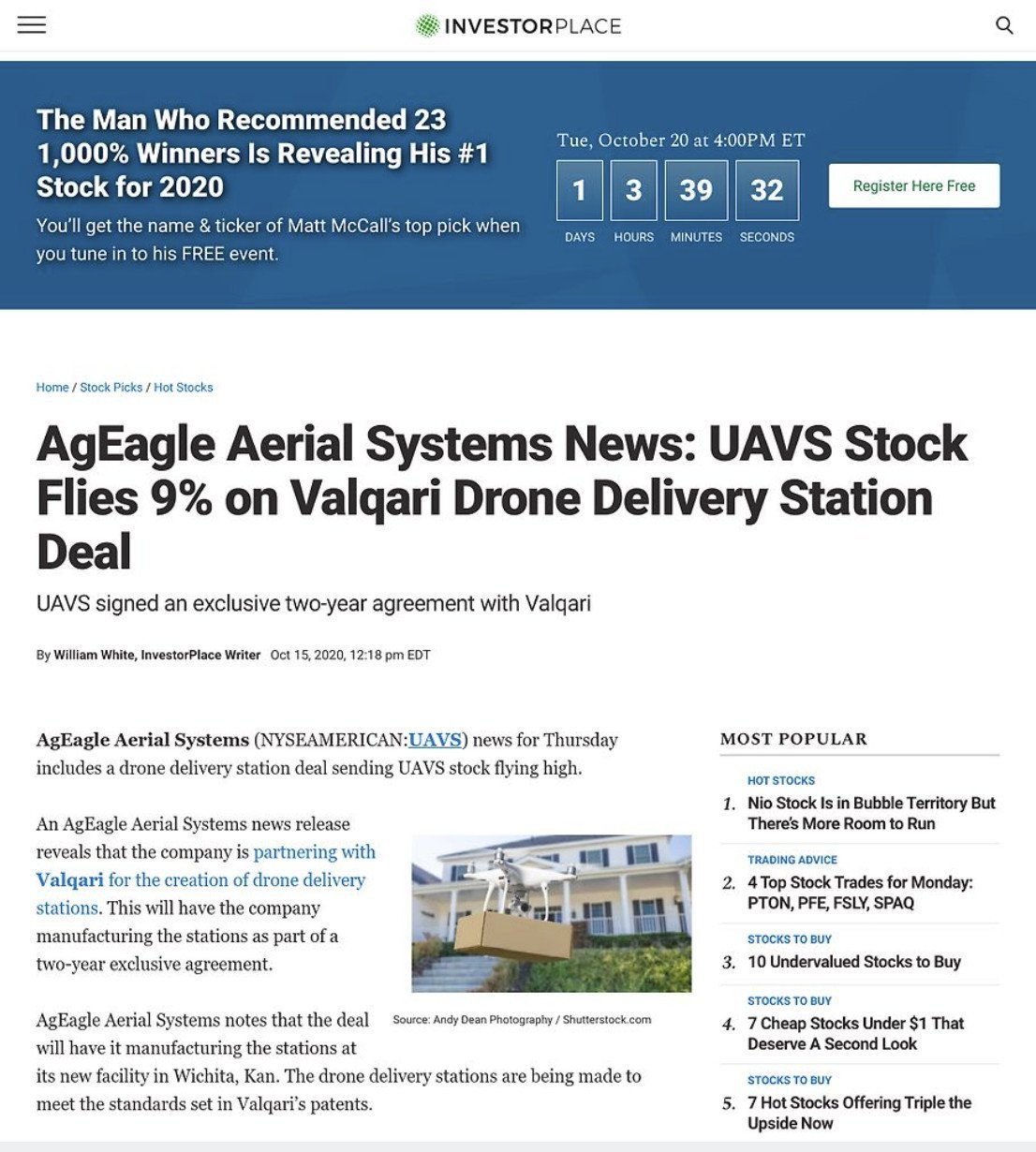 b2b tech drone investor relations
